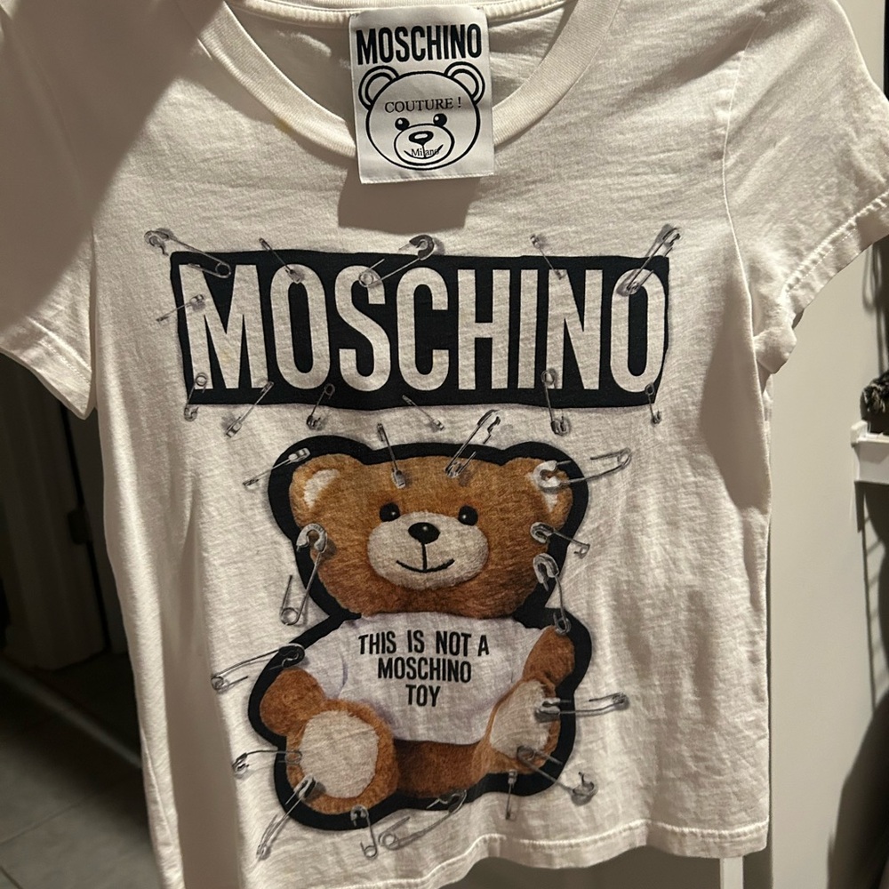 Moschino White Teddy Bear T-Shirt